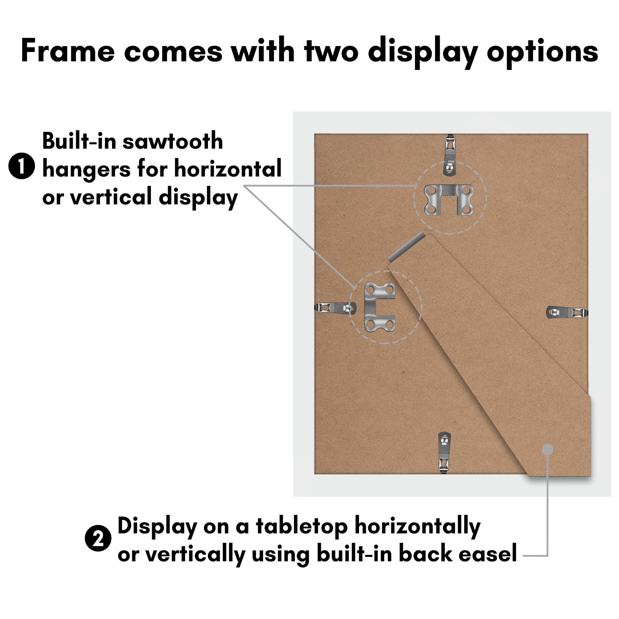 Americanflat 8x10 Picture Frame with Polished Plexiglass with 5x7 Mat 5 Pack Display Photo Galleria - White
