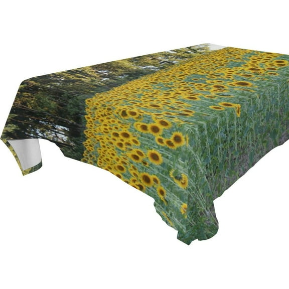 POPCreation Sunflower Tablecloth 60x120 inches