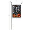 thumbnail image 6 of Meadow Creek Harvest 11.5" x 18" Dancing Skeletons Outdoor Yard Flag with Stand, 6 of 6