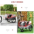 thumbnail image 3 of Aosom 2-Wheeled 2-in-1 Dog Stroller with Safety Leash, Orange, 3 of 11