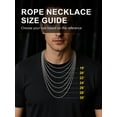 thumbnail image 5 of ChainsProMax Men 6mm Twist Rope Necklace Replacement Chain for Pendant Charm 18"-30" 316L Stainless Steel, 5 of 9