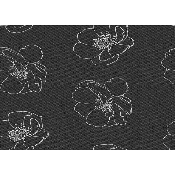 Ahgly Company Indoor Rectangle Patterned Midnight Gray Area Rugs, 2' x 5'