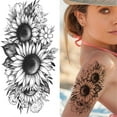 thumbnail image 1 of Fiudx Tatuajes de Bocetos, Pegatinas Abstractas, Flores Rosas, 1 of 2