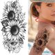 thumbnail image 1 of Fiudx Ofertas Relámpago Bocetos Tatuajes Pegatinas Pegatinas Abstractas Flores Rosas, 1 of 2