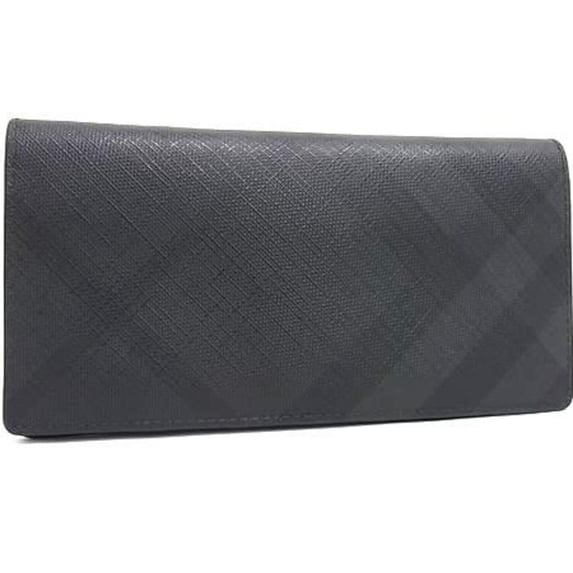 Pre-Owned BURBERRY Men's Bi-fold Long Wallet, Black