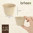 thumbnail image 3 of Brheez Disposable Souffle Cups - 100% Biodegradable & Compostable Bagasse Fiber, Natural, 4 oz, 100-pack, 3 of 5