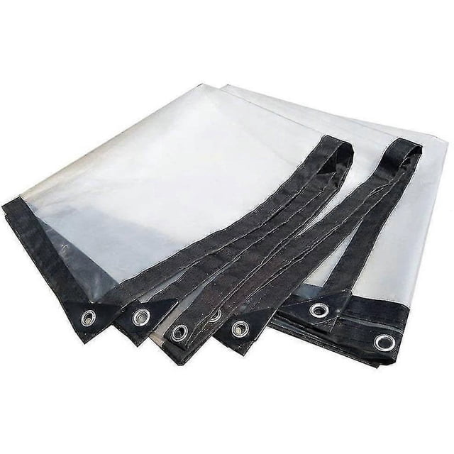 SZTXJ Waterproof Tarp With Eyelets, Transparent, Foldable (2*3M)