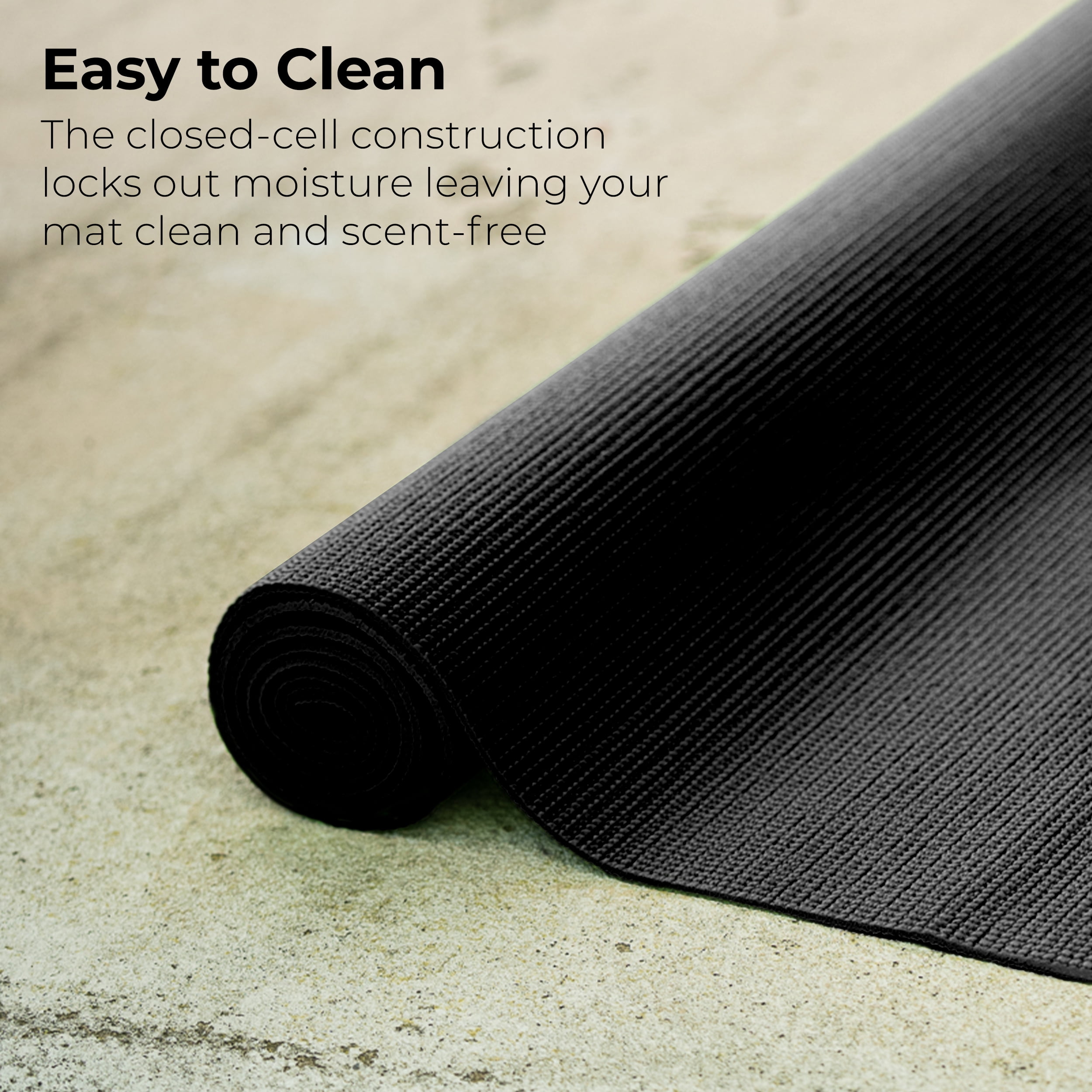Hello Fit Bulk Yoga Mats, 10-Pack – 68" x 24", 4mm Thick, Non-Slip & Non-Toxic – Ideal for Schools, Studios & Gyms, Black