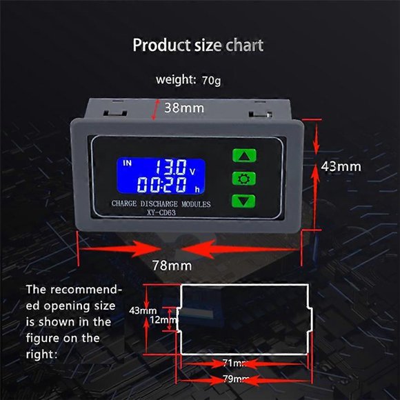 XY-CD63 CD63 30A Battery Charging Control Module Full Power Off DC Voltage Protection Undervoltage P