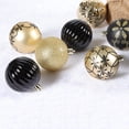 thumbnail image 3 of LINLIN Christmas Baubles,Black Gold 34 PCS Christmas Tree Decorations Xmas Balls Plastic Hanging Ornaments Xmas Baubles Ornament,6cm Small baubles Glitter Pendant Set for Xmas,Wedding,Party, 3 of 7