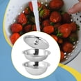 thumbnail image 4 of Colador de alimentos con recipiente y tapa de acero inoxidable para lechuga y frutos rojos 20 cm, 4 of 9