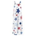 thumbnail image 5 of Iaqnaocc 4th Of July Jumpsuits for Women Loose Fit American Flag Stars Sleeveless Wide Leg Summer Adjustable Strap Flag Jumpsuits Rompers White S, 5 of 6