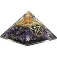 thumbnail image 3 of Amethyst Crystal Orgone Pyramid, Organite Pyramid Star, 3 of 5