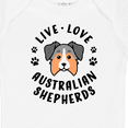thumbnail image 4 of Inktastic Live Love Australian Shepherds Boys or Girls Baby Bodysuit, 4 of 5