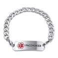 thumbnail image 1 of Pacemaker Bracelet Médical Identification ID Miami Cubain pour Hommes 8.5 Pouces Acier Inoxydable Gravé sur Mesure, 1 of 6