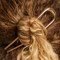 thumbnail image 4 of Kitsch Metal French Hair Pin - Gold for Elegant Hairstyles, 4 of 4
