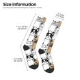 thumbnail image 2 of Fotbe French Bulldog 2 Calcetas Divertidas Estampadas para Hombre y Mujer, Calcetas de Algodón hasta la Rodilla para Caminar, Correr, Enfermería y Embarazo, 2 of 6