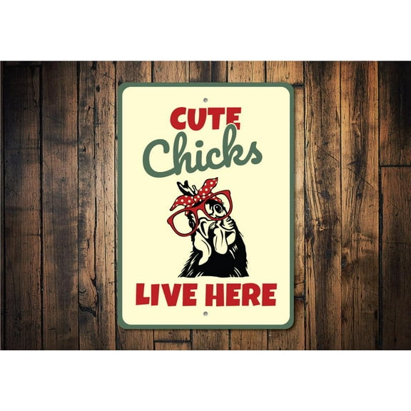 Funny Chicken Coop Novelty Decor, Metal Wall Sign - 10x14 Inches