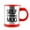 Red, variant on Yesbay 400ml Coffee Cup with Button Multifunctional Stainless Steel Automatic Stirring Coffee Mug for Cafe,Light Blue