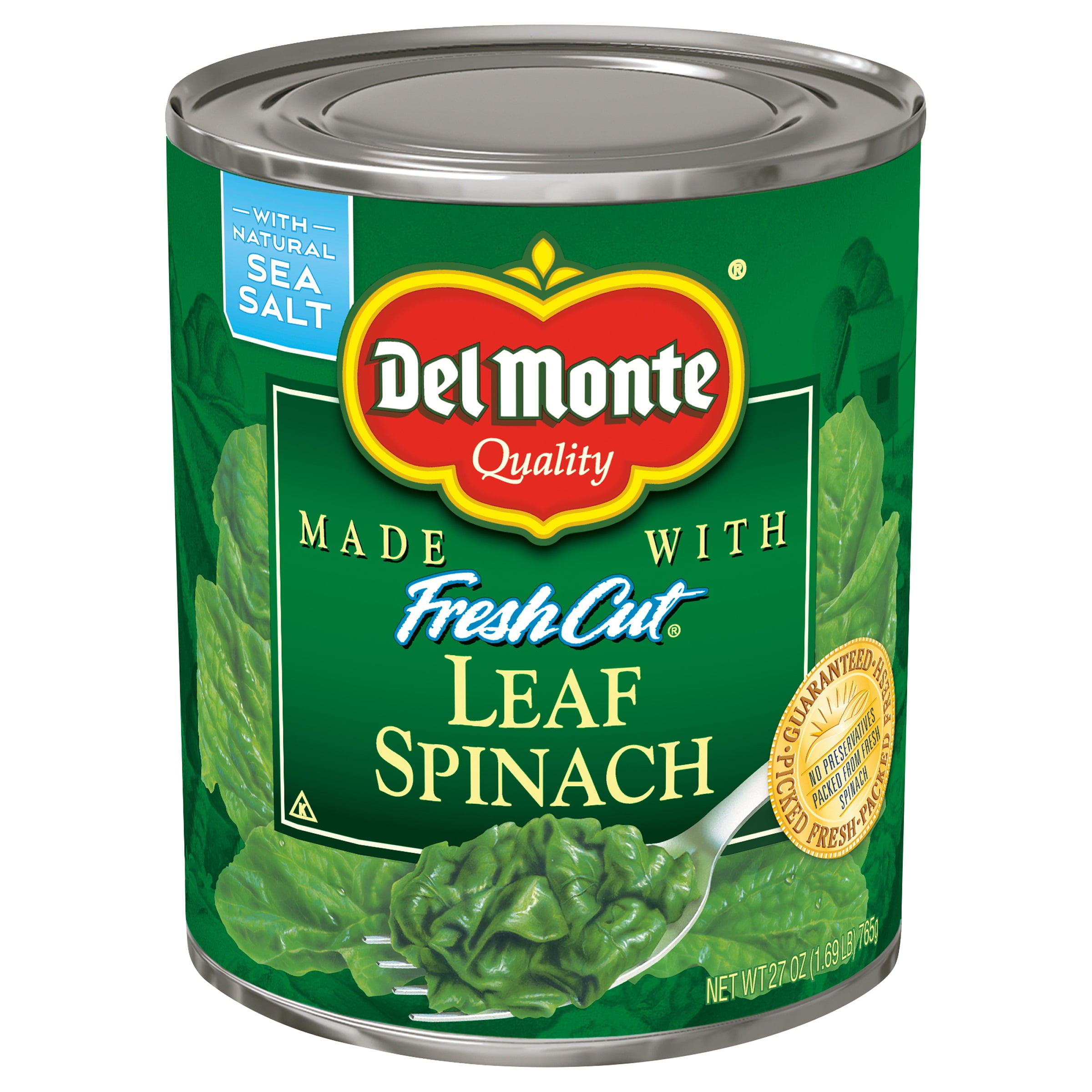 Del Monte Leaf Spinach, 27 oz Can