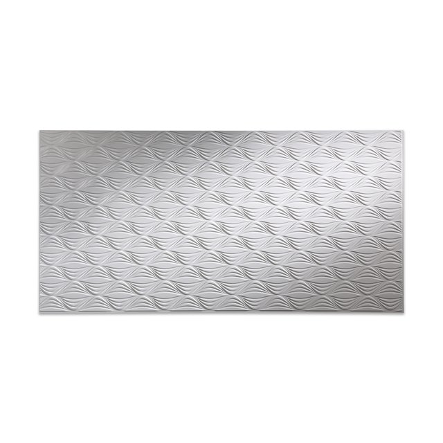 FASÄDE Easy Installation Shallot Gloss White Wall Panel (4' x 8' Panel)