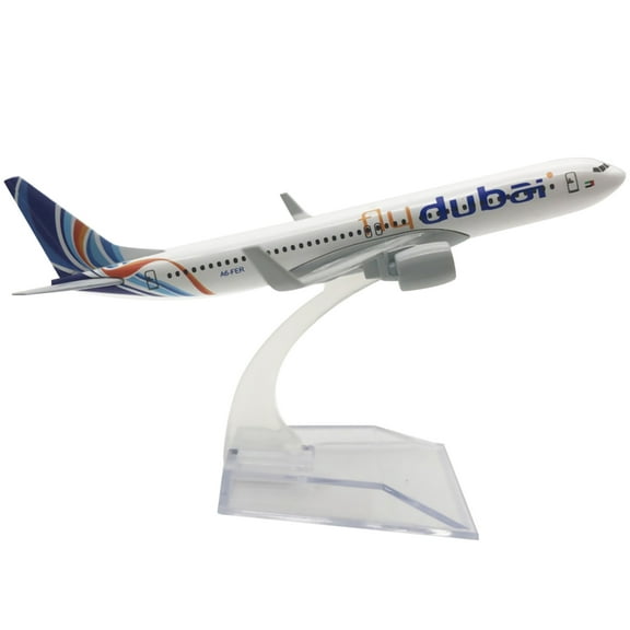 Dubai Airlines B737 Diecast Model Airplane 1:400 Scale, Perfect for Aviation Display & Collection
