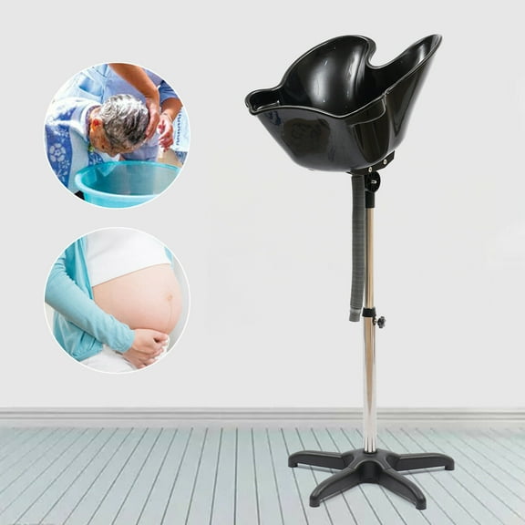 DENEST Portable Hair Washing Sink Height Adjustable Salon Deep Shampoo Basin Sink