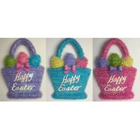 Easter Egg Basket Purple Decoration (color may vary)