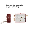 thumbnail image 4 of Serrure de Porte Mécanique Serrure de Sécurité Robuste Serrure à Pêne Dormant Serrure de Sécurité Extérieure pour Porte avec Clé, Loquet à Pêne Dormant pour Porte d'Entrée Rouge, 4 of 9