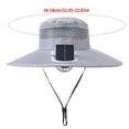 thumbnail image 3 of Solar USB Fan Bucket Hat, Summer Solar USB Dual Charging Fisherman Fan Hat, Men’s Strong Wind Portable Cooling Hat, Sun Hat for Outdoor Fishing Camping Hiking and Travel, 3 of 8