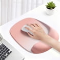 thumbnail image 1 of Ergonomic Mouse Pad with Gel Wrist Rest,Comfortable Mousepad with Smooth Wrist Support Surface Non-Slip PU Base for Pain Relief,Desk Accessories Mat for Computer,Laptop,Pink, 1 of 5