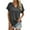 Grey, variant on MIXUE Womens Summer Tops Solid Color V Neck Short Sleeve Fashion Loose T-shirts Sportwear,Gray,S