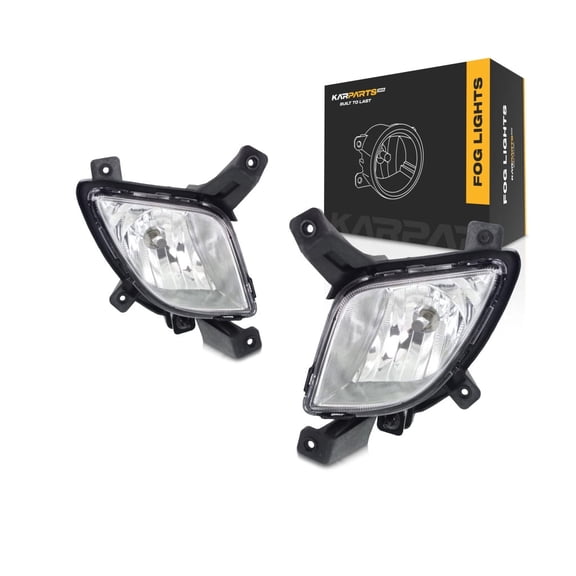 For Hyundai Tucson Fog Light Assembly 2010 11 12 13 14 2015 Driver and Passenger Side Pair w/ Bulbs CAPA Certified For HY2592136