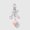 Pink, variant on Creative Design Heart Bows Star Keychain for Couples Fashionable Bag Charm Accessory in Colorful Resin Metal Bag Pendant