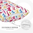 thumbnail image 3 of Goofa Colorful bows Pattern Pillow Case – Plush & Soft Cushion Cover, Hypoallergenic Throw Pillow Case for Comfortable Sleep with Envelope Closure-16"x24", 3 of 6