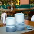 thumbnail image 3 of Yayeee Flameless Candles with Remote Flickering Battery Operated Multi Color Changing, Watercolor Mountains, 3 of 7