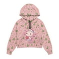 thumbnail image 4 of Xoenoiee Christmas Axolotl Tree Snowflake Print Girls' Hoodies Sweatshirts Half Zipper Pullover Crop Tops for Teen Girls Long Sleeve Sweater with Pocket, 5-6 Years, 4 of 7