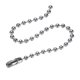thumbnail image 3 of Cadena de Bolas de Acero Inoxidable Uxcell 2.4mm 4.7" Longitud Collar de Cuentas 316L Cadenas de Tirón con Conectores para Hombres Mujeres, 3 of 7