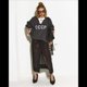 thumbnail image 4 of Suéter de Punto con Cuello en V y Larga para Mujer con Estampado de Letras Gris Oscuro L, 4 of 7