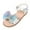 Blue, variant on PINQI Girls Kids Bow Glitter Sandals Open Toe Rubber Sole Footbed Summer Dress Shoes Baby Toddler Flat Princess Sandals