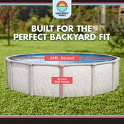 Lake Effect Pools Antigua 24' x 52 Round Steel Walled Above Ground Swimming Pool