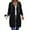 Black, variant on Long Hoodies for Women, Zip up Double Zipper Fleece Jackets, Tunic Sweatshirts Fall Winter Fashion Blouses
