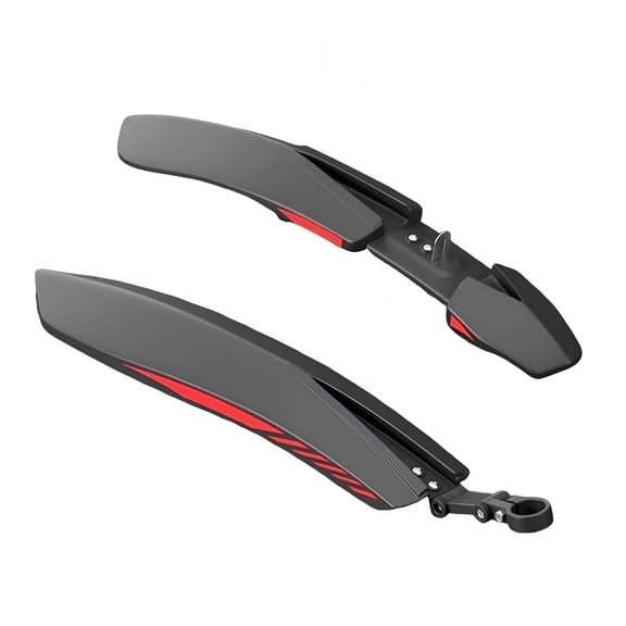 MELIVO Mountain Bike Fenders Mud Guards for Biking Riding 24-26-27.5 Inches Black Red