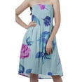 thumbnail image 2 of Moomaya Women Sundresses Tube Dress Printed Smocked Women Boho Knee Long Dress, 2 of 6