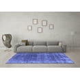 thumbnail image 3 of Ahgly Company Machine Washable Indoor Rectangle Oriental Blue Industrial Area Rugs, 2' x 5', 3 of 4