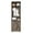 Dark Brown, variant on Farmhouse Narrow Coat Rack with Shoe Storage, 23.6" Small Entryway Bench Coat Rack with 5 Hooks, 2 Cubbies & 1 Barn Door for Entryway, Hallway, Living Room, Mudroom, Brown