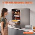 thumbnail image 4 of KFFKFF Unité de Chauffage Alimentaire Chauffe-Collation à 5 Niveaux avec Plateau Anti-Humidité, 5 Conteneurs, Porte Simple et Étagères Modifiables, Placard de Chauffage Alimentaire en Acier Inoxydable, Parfait pour Garder la Pizza, le Poulet, les Restaurants, 4 of 9