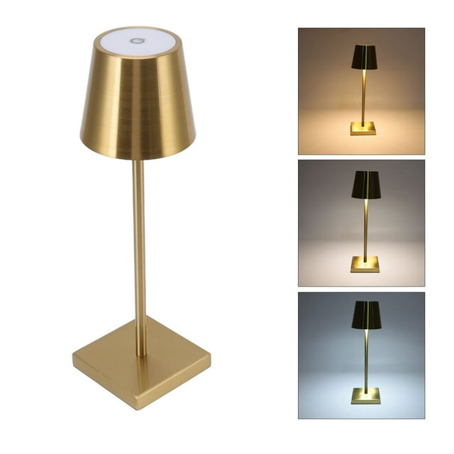 LED Battery Table Lamp Touch Dimmable 3 Colors 3 Brightness Levels Table Lamp Modern Simple LED Table Lamp for Restaurant Bar Hotel Dining Table Bedroom