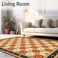 thumbnail image 2 of Ultra Soft Area Rug, Abstract Terracotta, Non Slip, Stain Resistant, Washable Area Rugs for Living Room, Bedroom(Beige, 6X9), 2 of 8