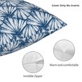 thumbnail image 3 of Yiaed Blue Shells Print Pillow Covers Super Soft Decorative Square Throw Pillow Covers Case Cushion Covers for Sofa Couch Bedroom Car Decor（No pillow core）-22"x22", 3 of 7